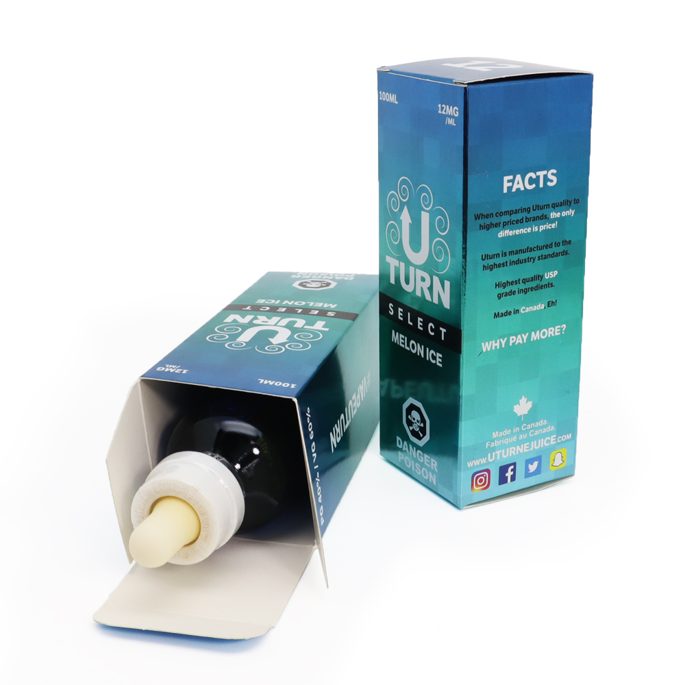 silver foil paper box for 60ml dropper bottle